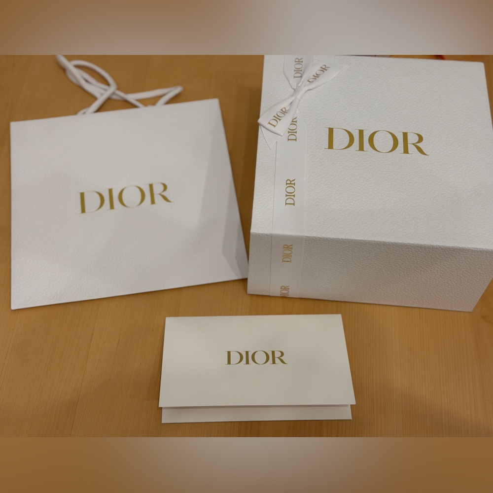 Dior shopping bag Luxurious White and Gold Set